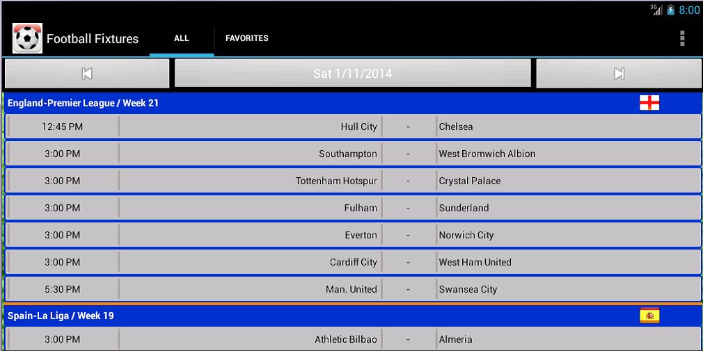 Football Fixtures  screenshots 6