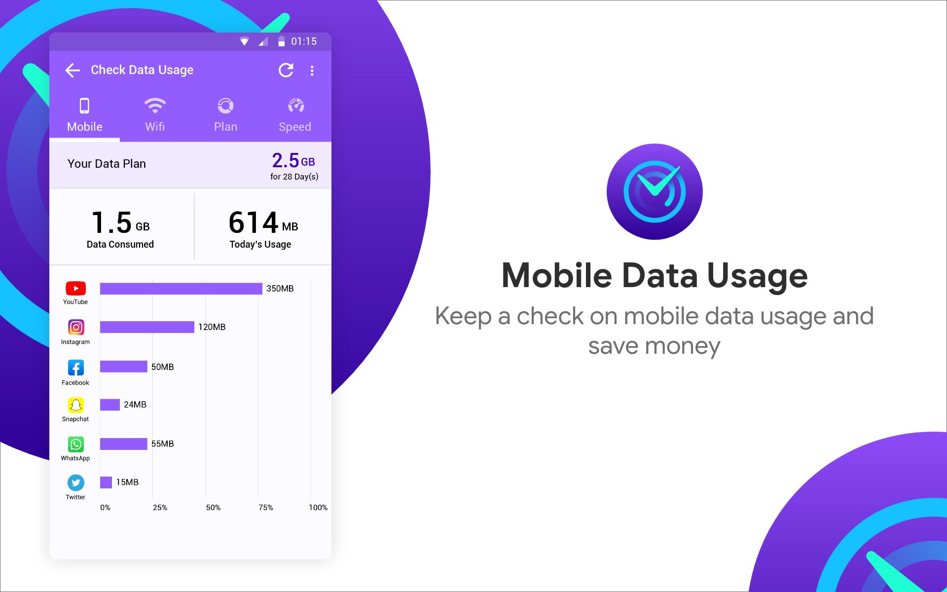 Check Internet Data Usage capturas de tela 7