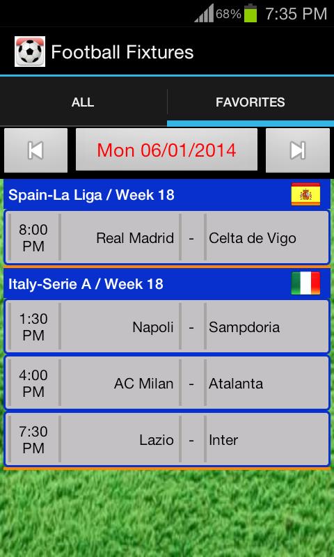 Football Fixtures  screenshots 2