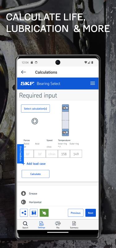 SKF Bearing Assist capturas de tela 4