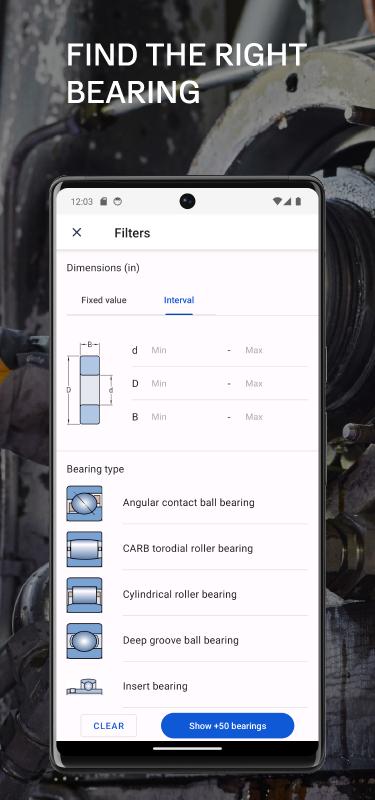 SKF Bearing Assist capturas de tela 3