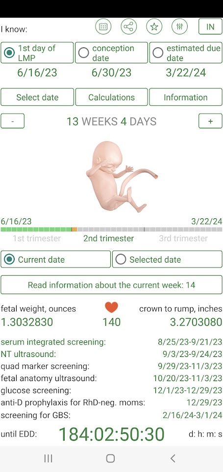 Pregnancy Due Date Calculator screenshots 2