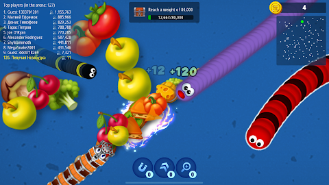 Worms Zone .io - Hungry Snakeảnh chụp màn hình 7