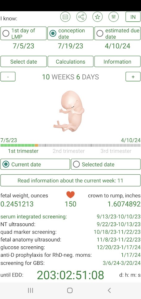 Pregnancy Due Date Calculator screenshots 1