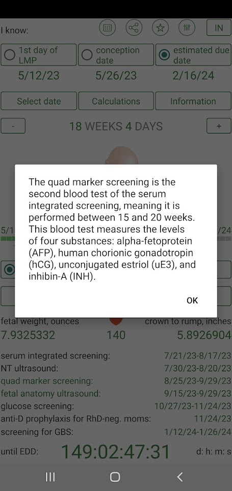 Pregnancy Due Date Calculator screenshots 4
