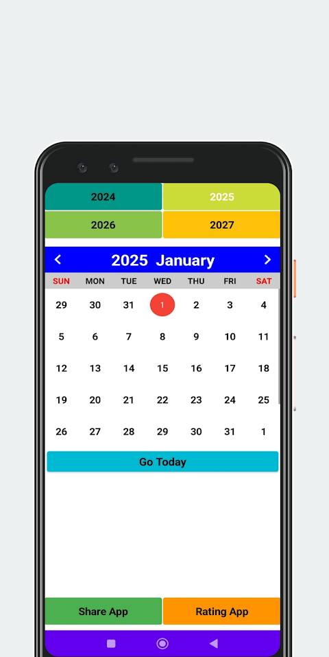 2025 Calendar screenshots 2