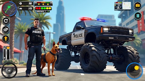 Police Monster Truck Car Gamesảnh chụp màn hình 7