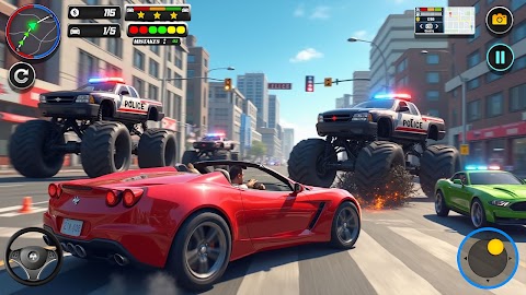 Police Monster Truck Car Gamesảnh chụp màn hình 8