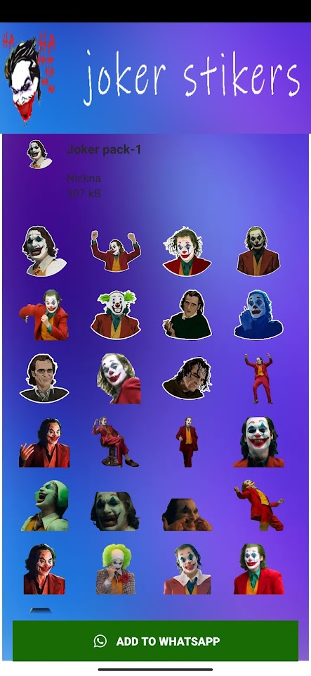 Joker Stickers -WAStickersApptangkapan layar 2