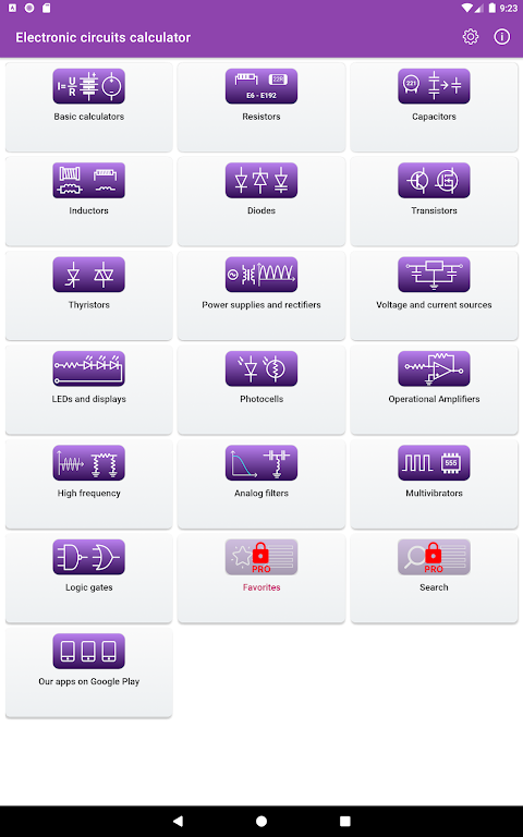 Electronic circuits calculator screenshots 17