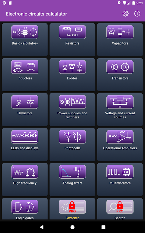 Electronic circuits calculator screenshots 14