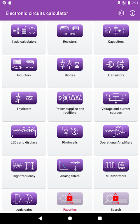 Electronic circuits calculator screenshots 9