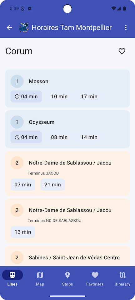 Horaires TAM Montpellierảnh chụp màn hình 3