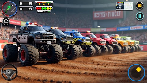 Police Monster Truck Car Gamesảnh chụp màn hình 3