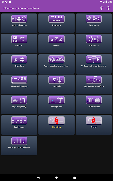 Electronic circuits calculator screenshots 24