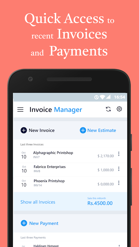 Simple Invoice Managerảnh chụp màn hình 1