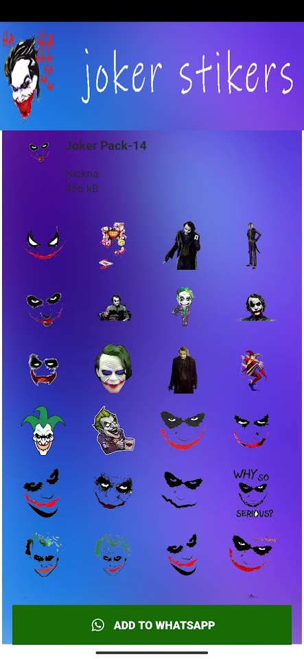 Joker Stickers -WAStickersApptangkapan layar 7