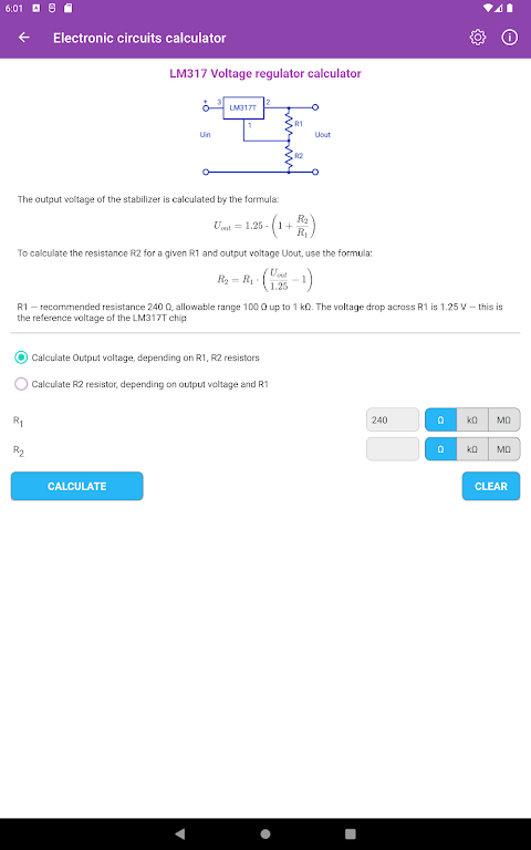 Electronic circuits calculator screenshots 19