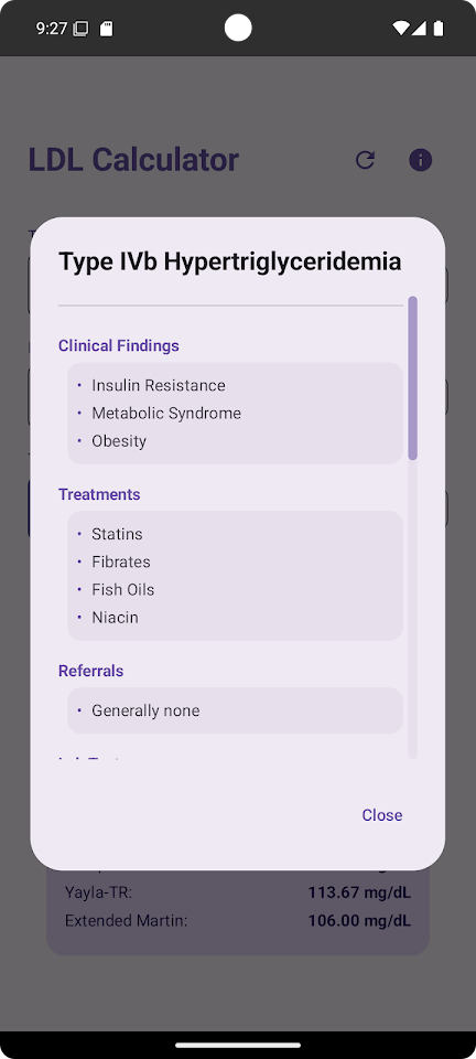 LDL Cholesterol Calculatorảnh chụp màn hình 2