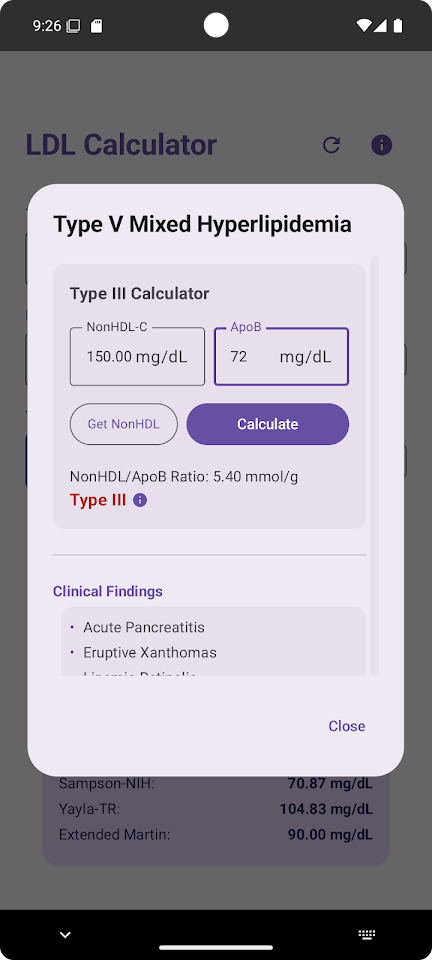 LDL Cholesterol Calculatorảnh chụp màn hình 3