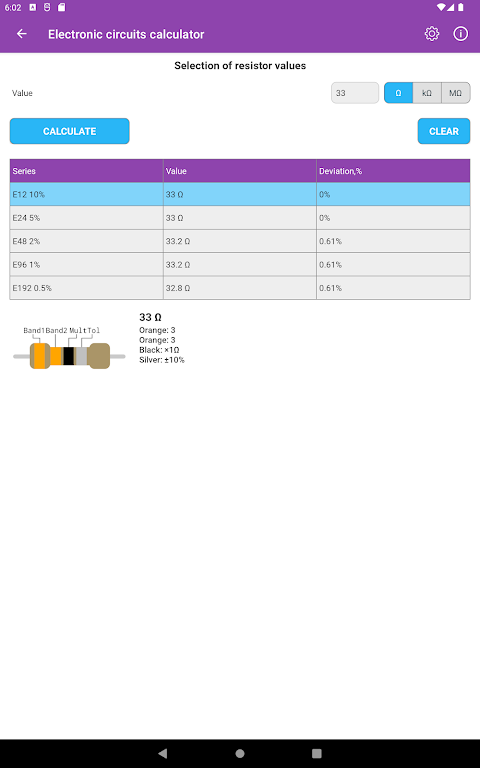 Electronic circuits calculator screenshots 22